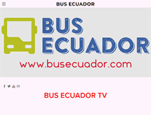 Tablet Screenshot of busecuador.com